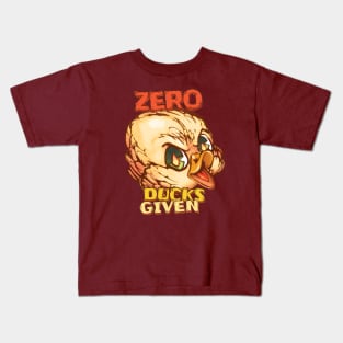 Zero Ducks Given retro art Kids T-Shirt